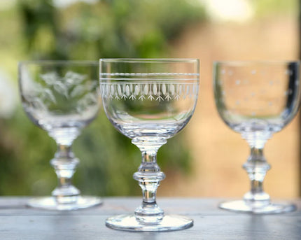 The Vintage List Wine Goblets Oval Design set of 4