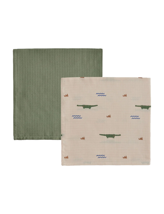 OYOY Mini Crocodile Muslin 2 pack