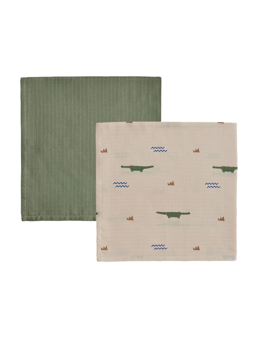 OYOY Mini Crocodile Muslin 2 pack