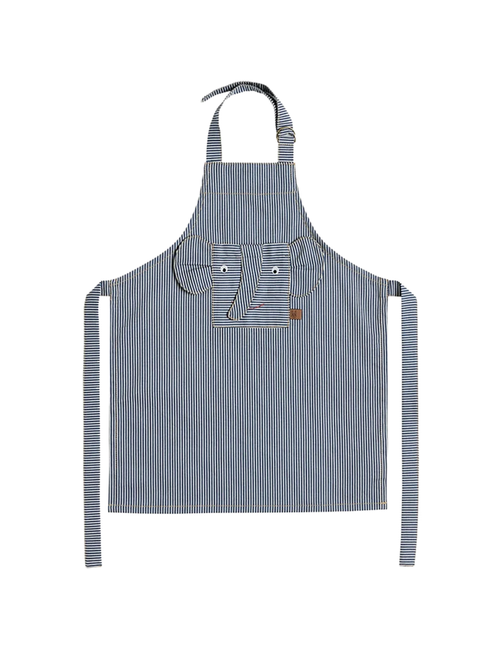 OYOY Mini Elephant Apron - Striped Denim