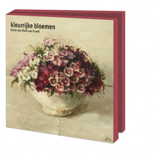 Bekking & Blitz  Kleurrijke Bloemen - Lucie van Dam van Isselt - set of 10 Cards