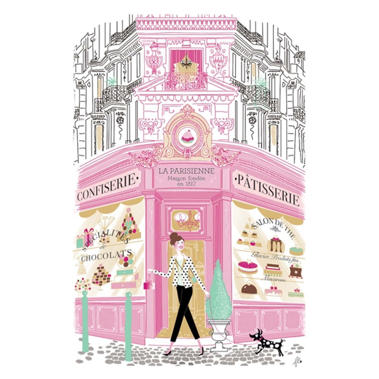 Torchon Bouchon Tea Towel - Patisserie