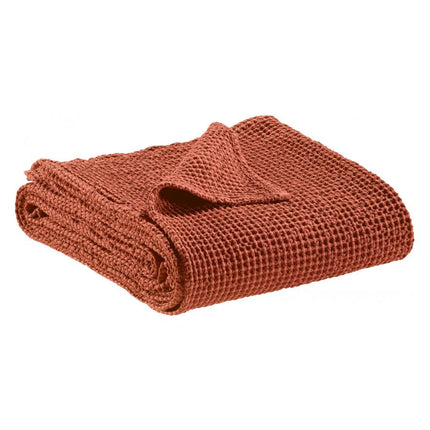 Vivaraise Plaid Maia Stonewashed Cotton Throw - Sienne