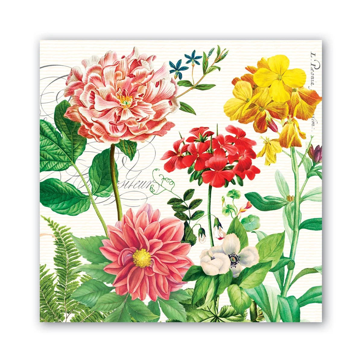 Michel Designs Poppies and Posies Napkins