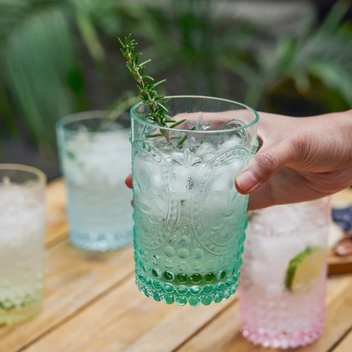 Twine Living Shatterproof Embossed Tumbler Set of 4