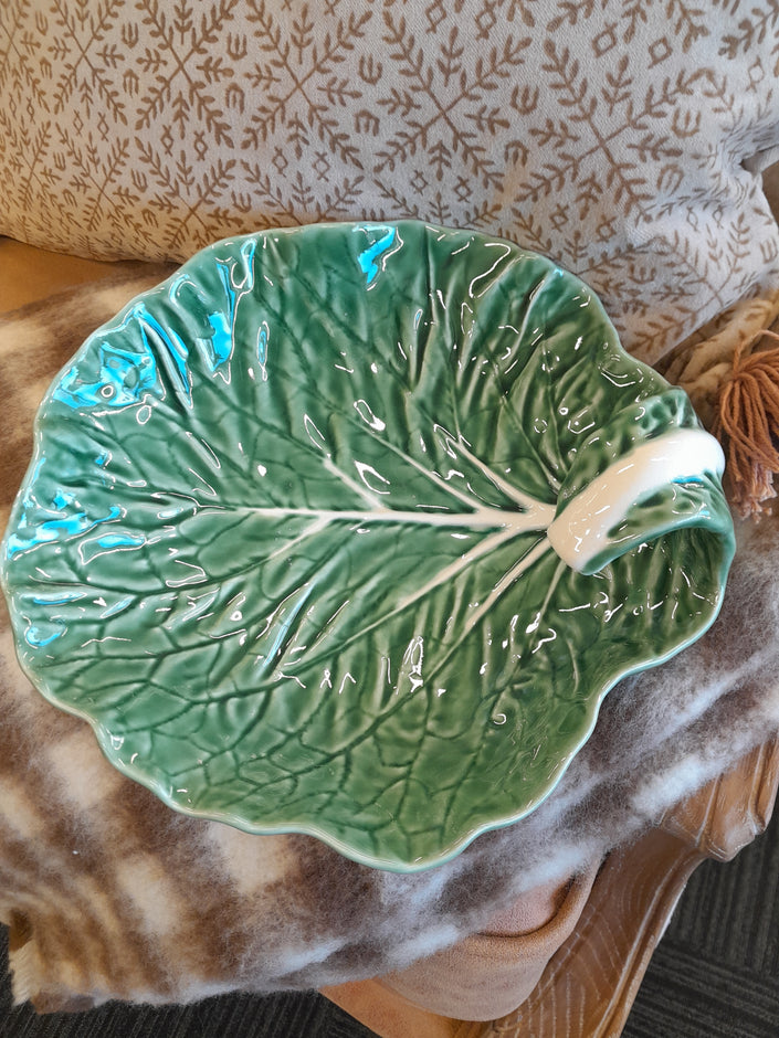 Bordallo Pinheiro Cabbage Leaf with Curvature 25cm in-store at Villarosa Maison Nelson NZ