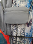 Dusky Blue Leather Crossbody Bag
