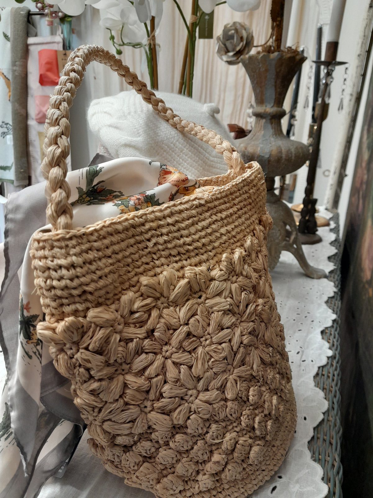 Alice & Lily Raffia Handbag – Natural