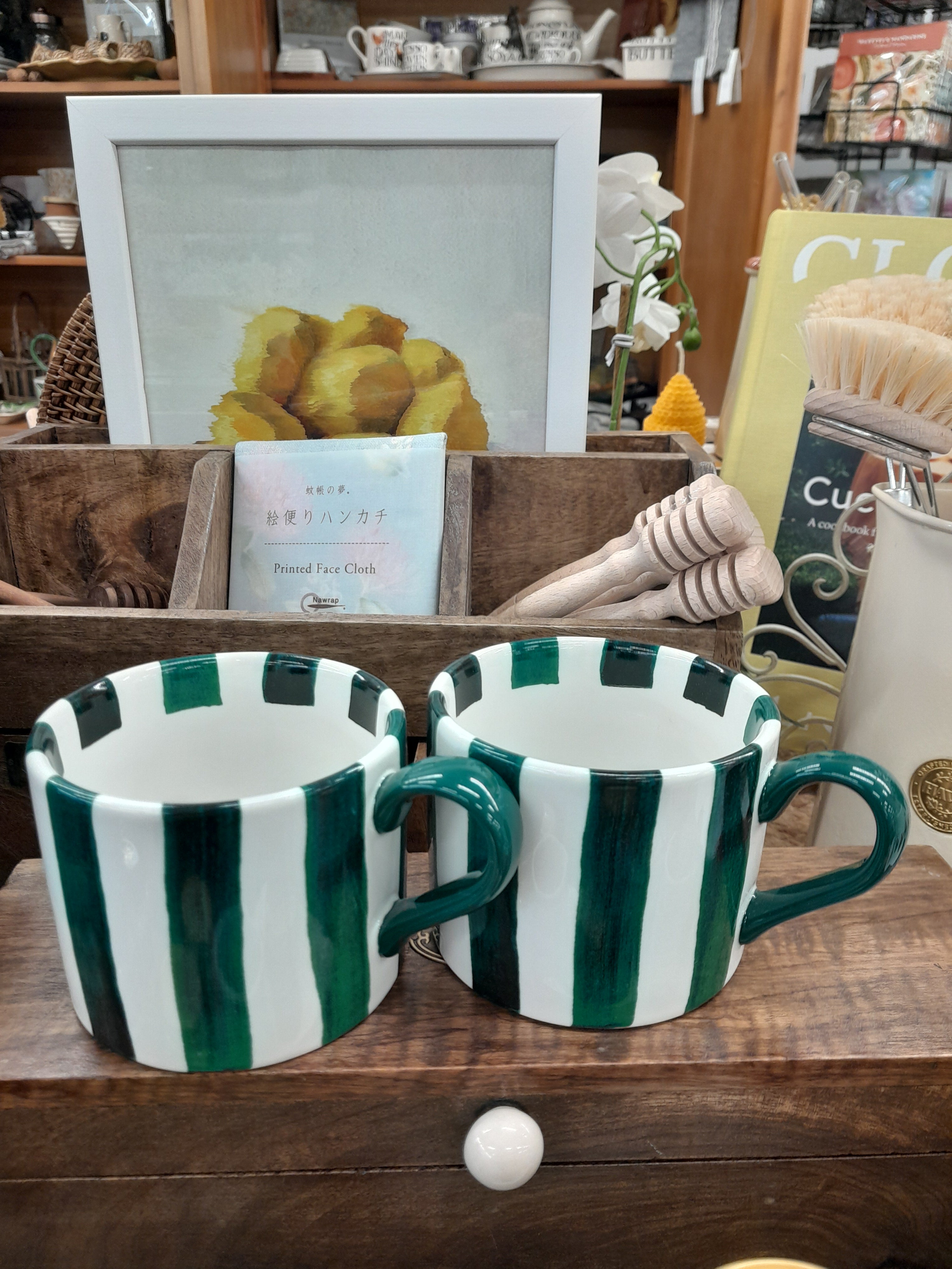 Bia Stripes Mug Green