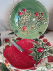 Bordallo Pinheiro Strawberry Olive Dish detail - ceramic olive dish made in Portugal NZ