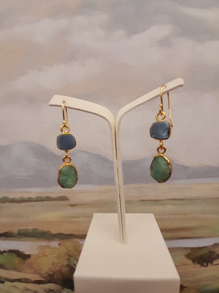 Two Tier Drop Earrings