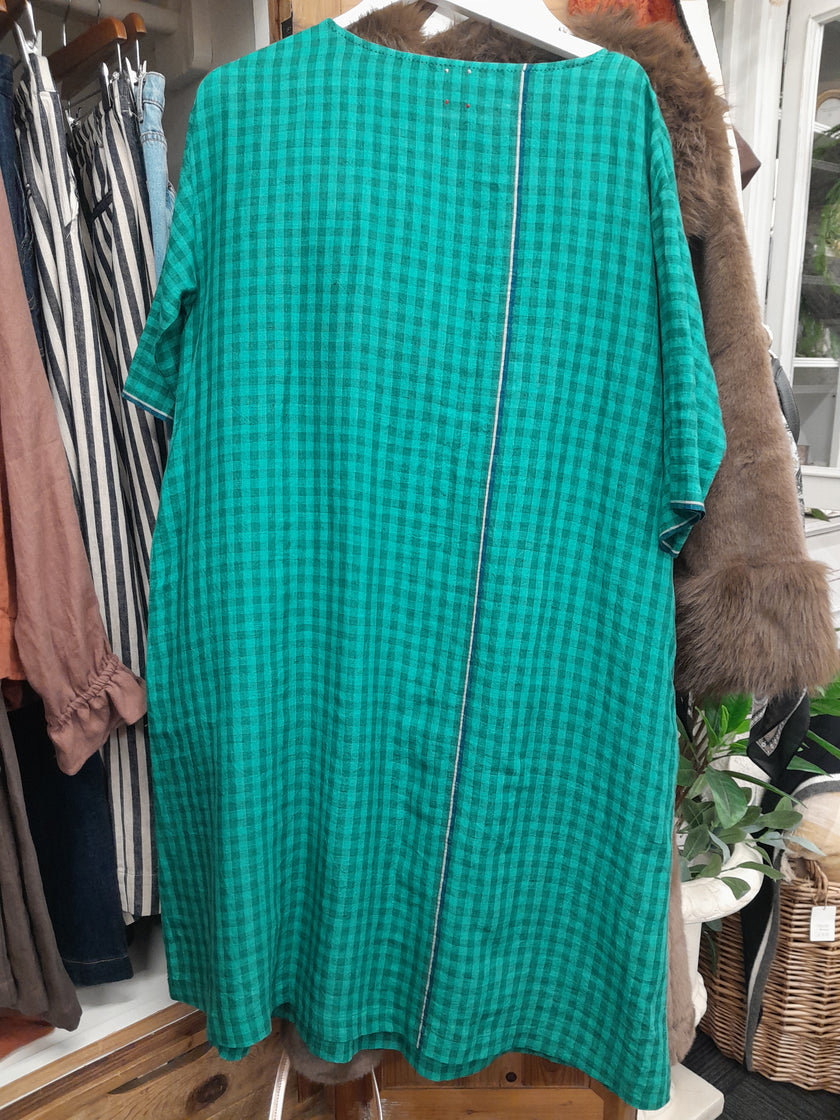 PADMA Emerald Linen Dress