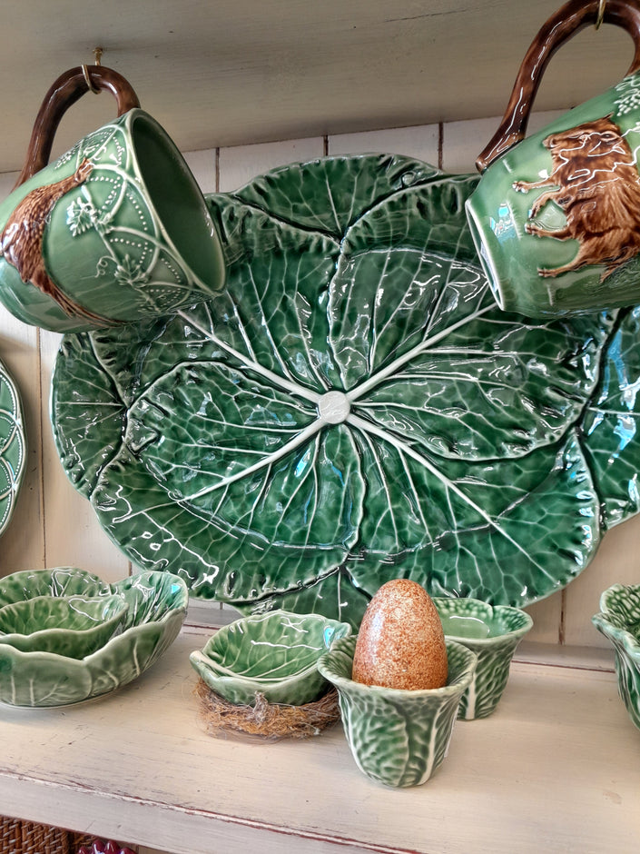 Bordallo Pinheiro Cabbage Oval Platter 43cm in-store at Villarosa Maison Nelson NZ