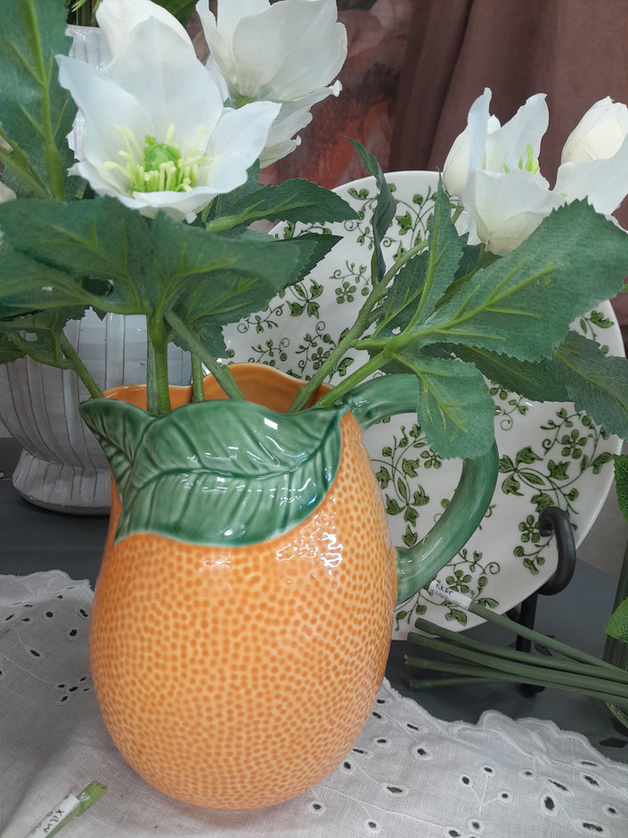 Bordallo Pinheiro Orange Jug in-store at Villarosa Maison Nelson NZ