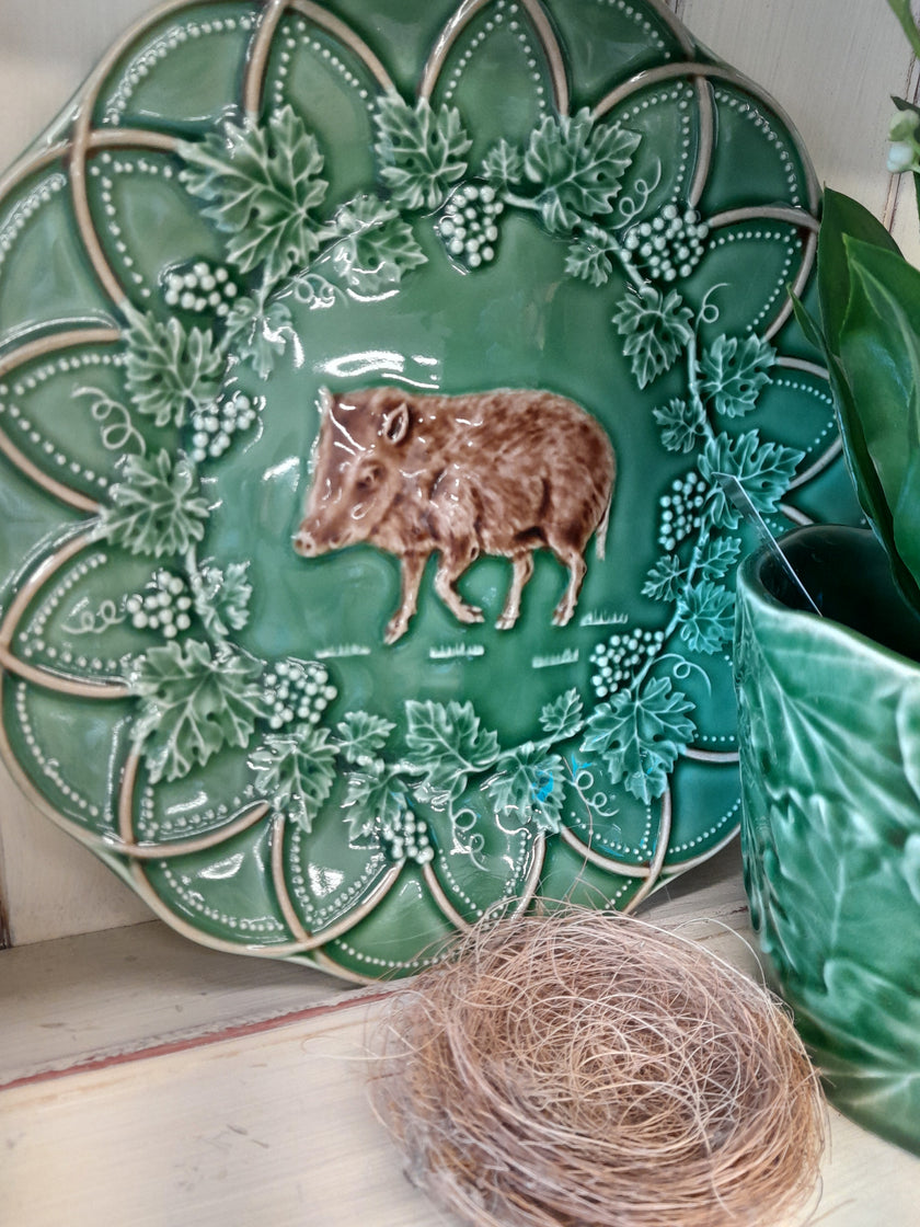 Bordallo Pinheiro Hunting Boar Snack Plate