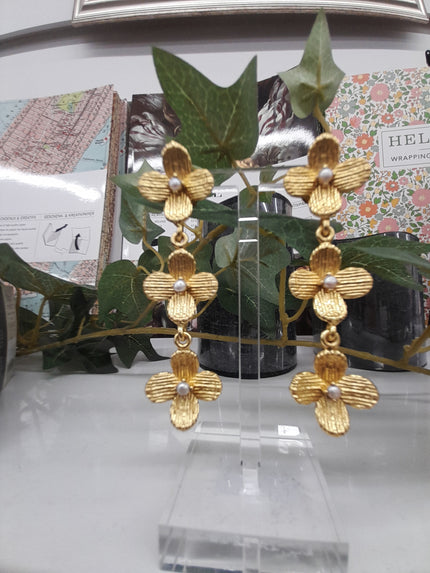 Gold Statement Dangly Earrings