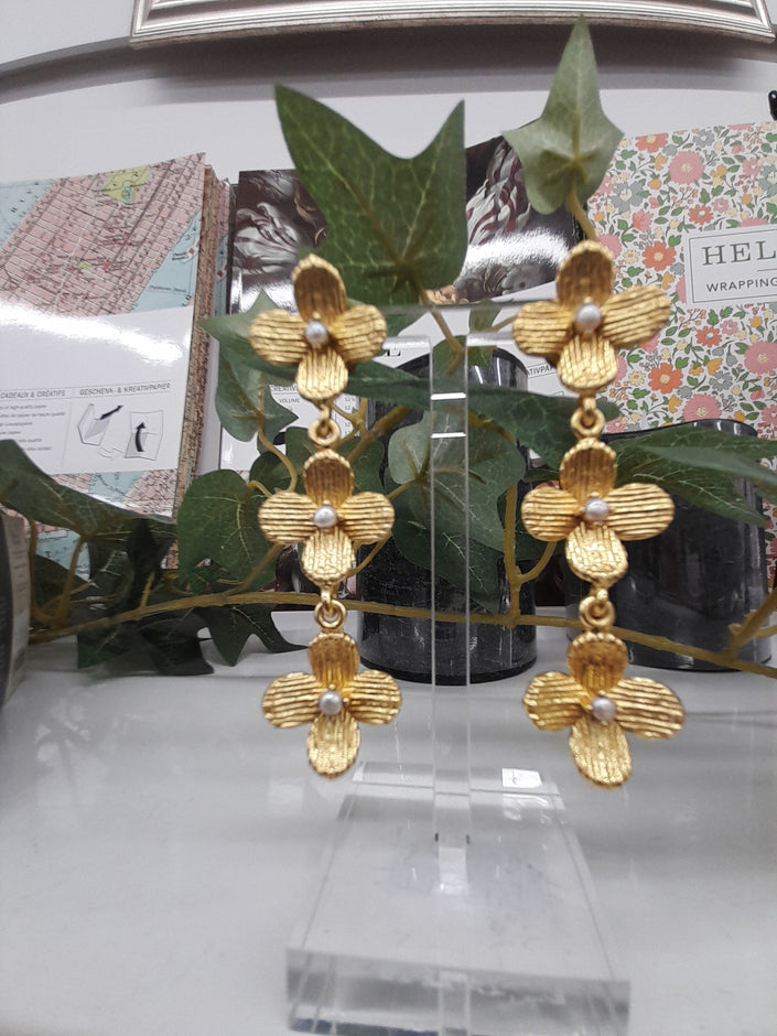Gold Statement Dangly Earrings