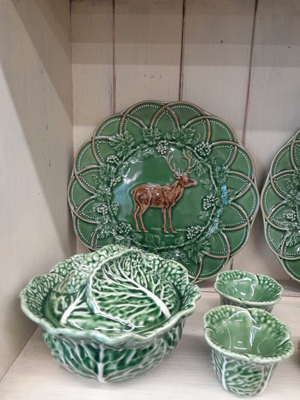 Bordallo Pinheiro Hunting Deer Plate 24cm in-store at Villarosa Maison Nelson NZ