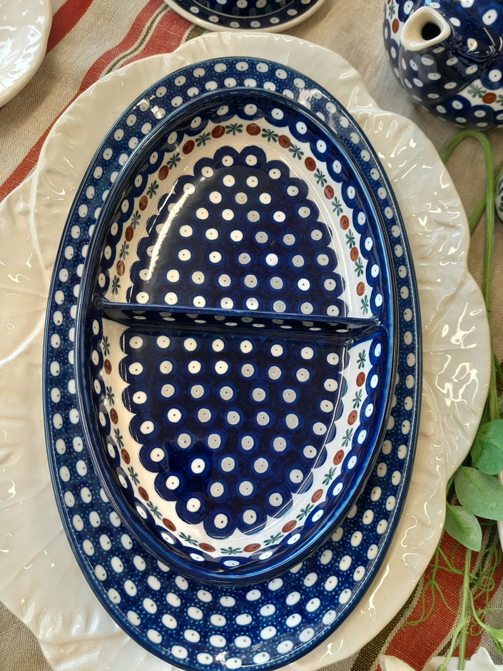 Polish Ceramics Divided Dish - Apple