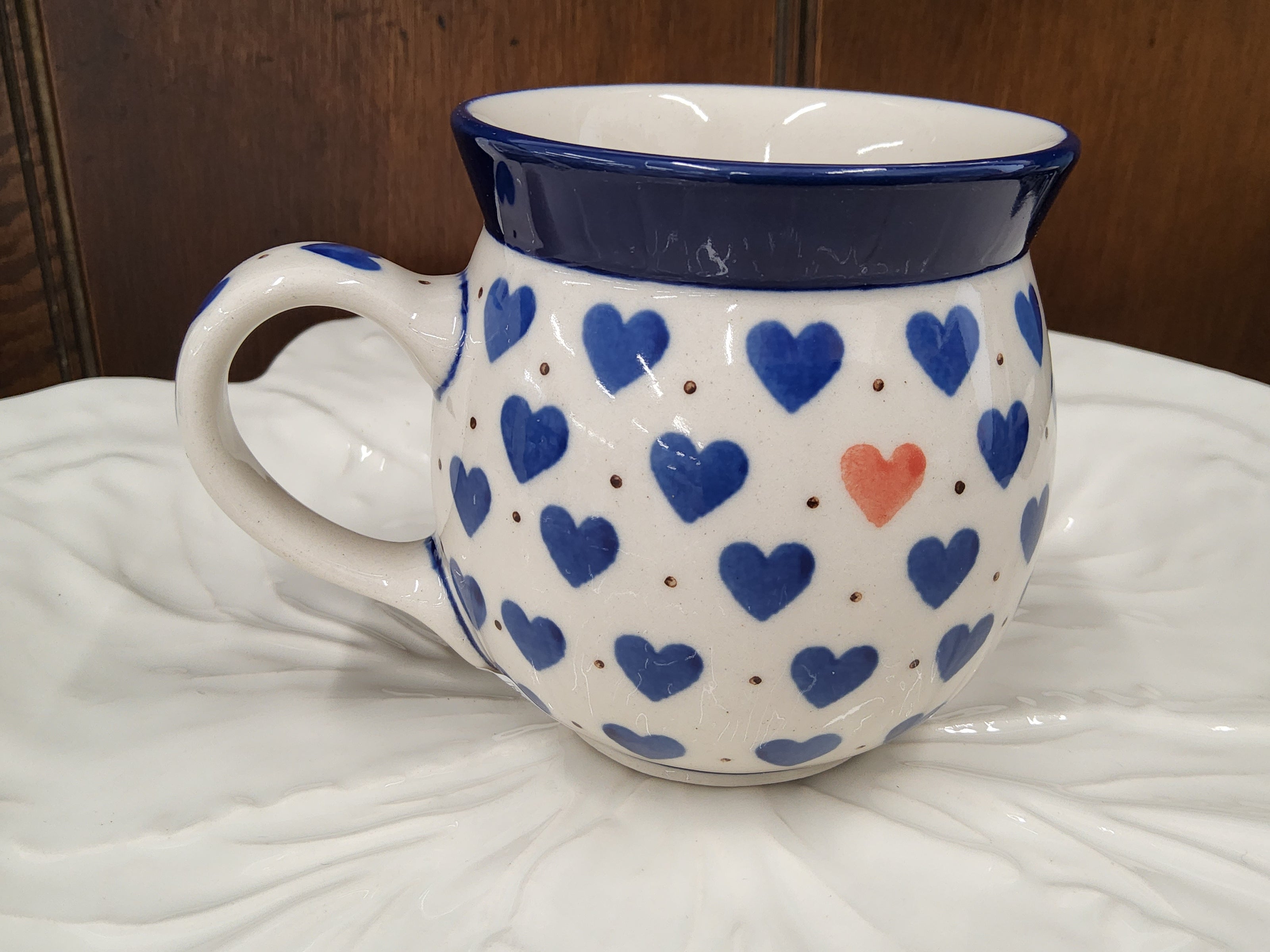 Polish Ceramics Heart Mug - Small Rounded