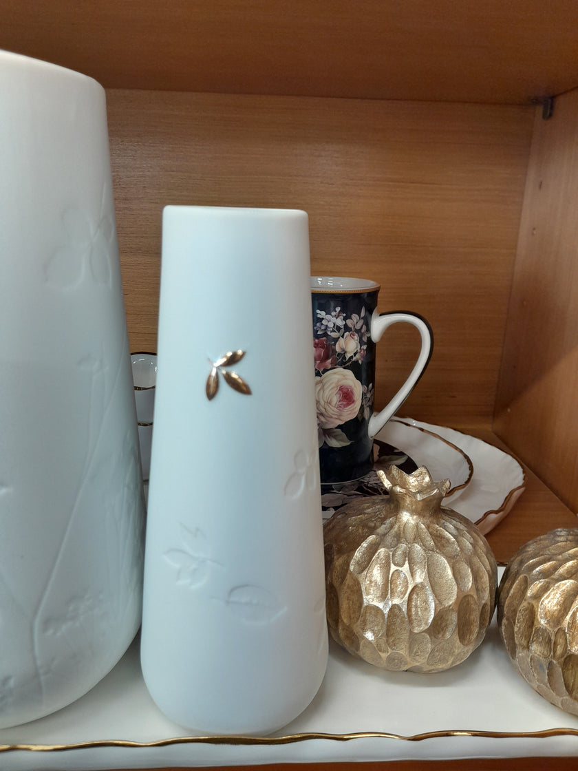 Rader Golden Leaf Porcelain Vase - Medium