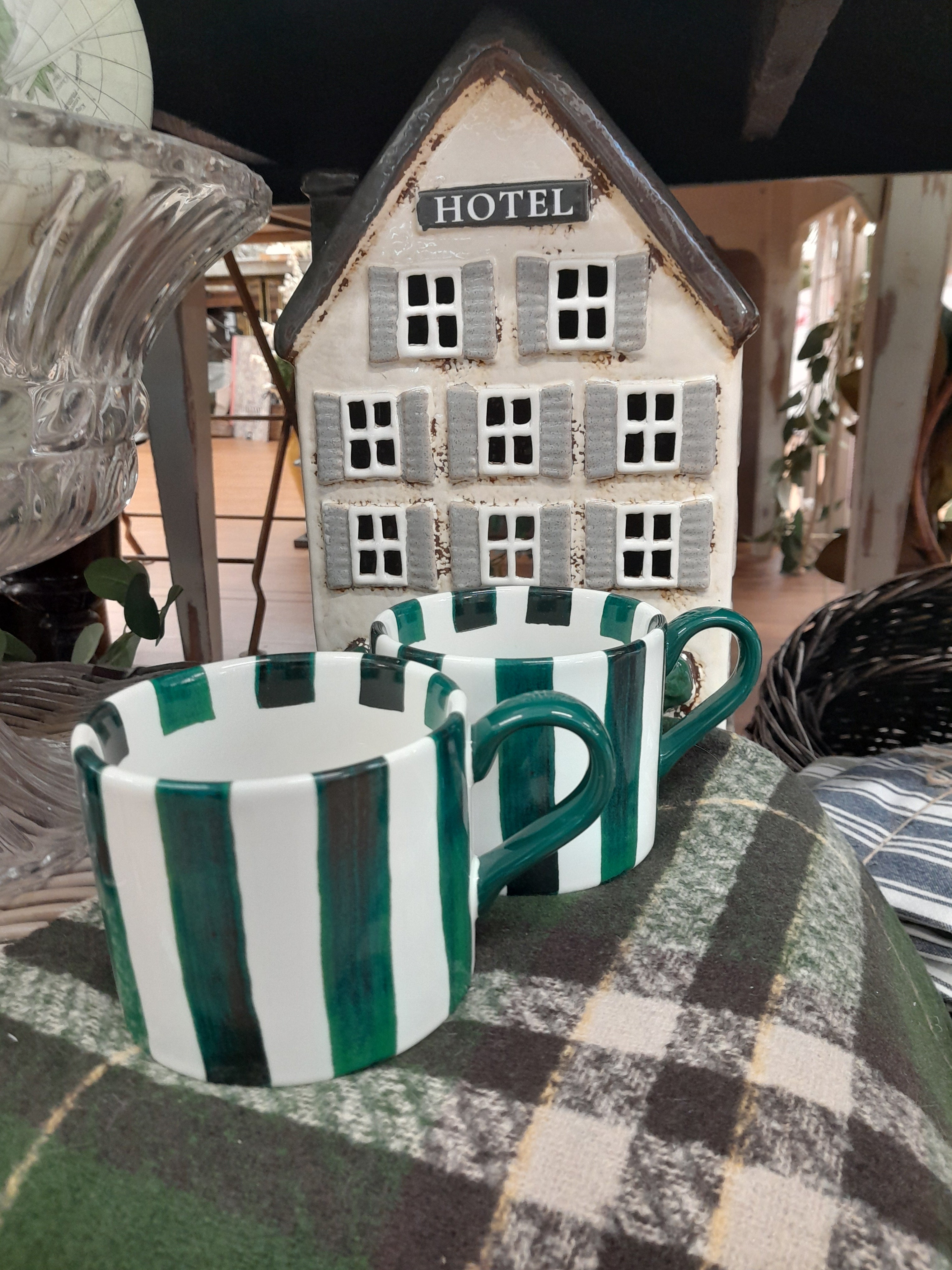 Bia Stripes Mug Green