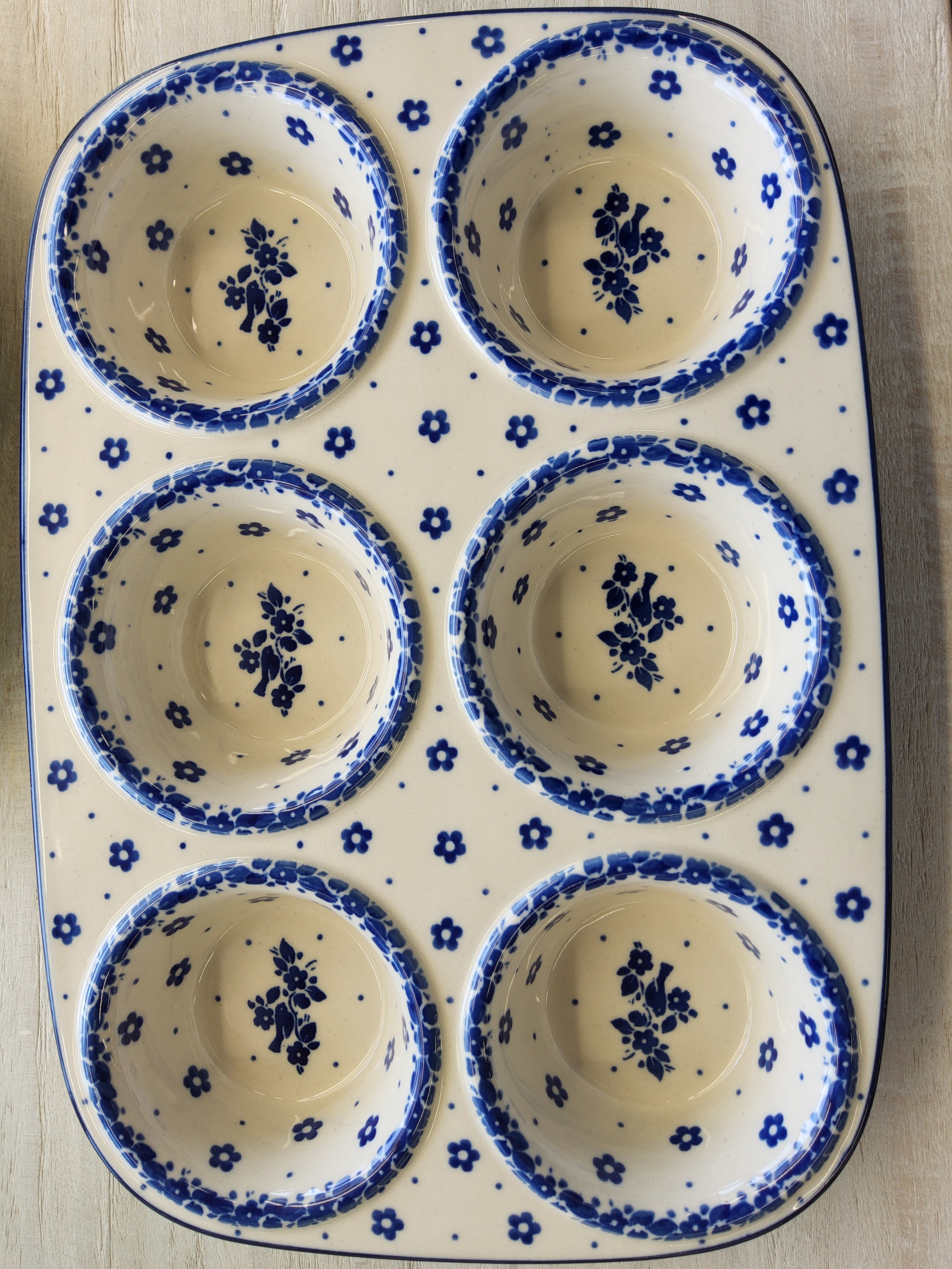 Polish Ceramics Muffin Tray - Spring