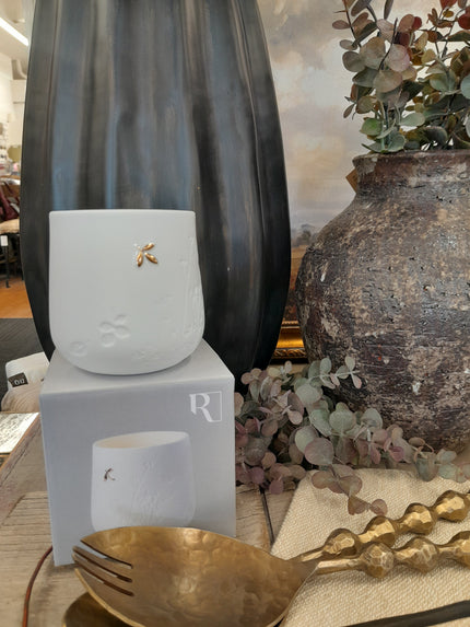 Rader Golden Leaf Porcelain Tealight Holder