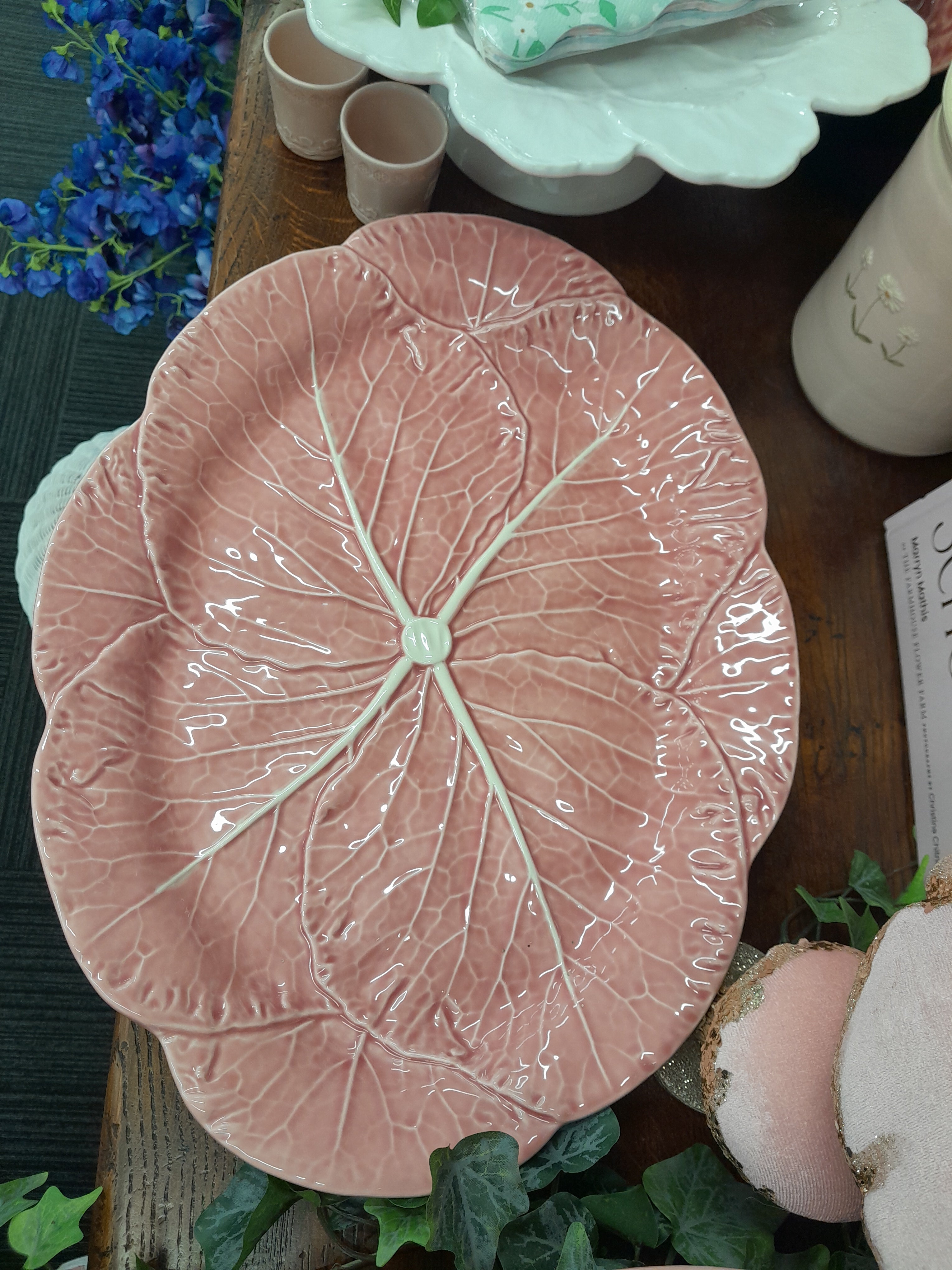 Cabbage Rose Oval Platter 43cm-Bordallo