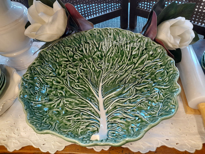 Bordallo Pinheiro Cabbage Large Salad Bowl 40cm in-store at Villarosa Maison Nelson NZ