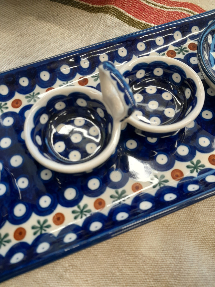 Polish Ceramics Spice Dish - White Spot