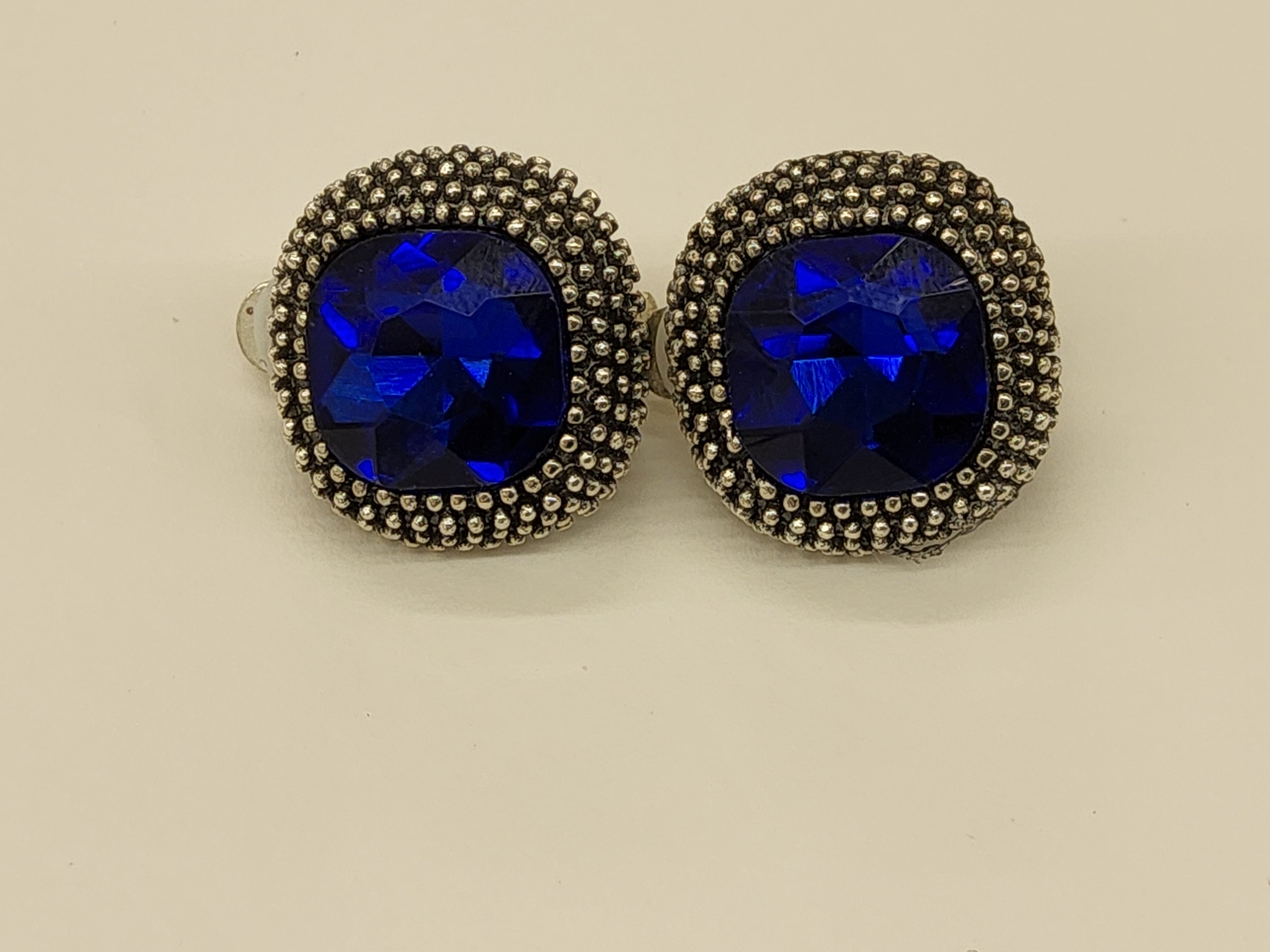 Violet Design Clip On Earrings