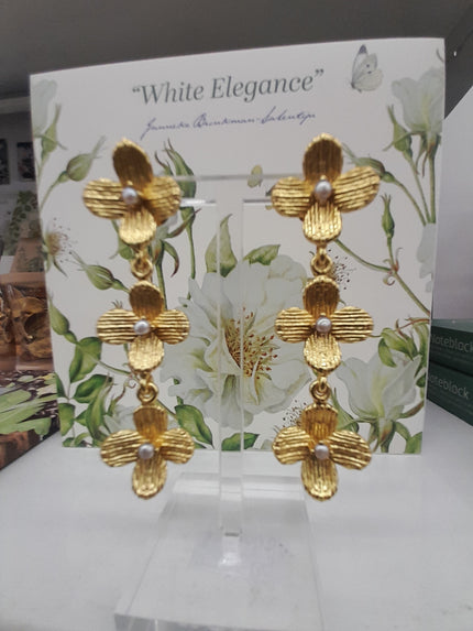 Gold Statement Dangly Earrings