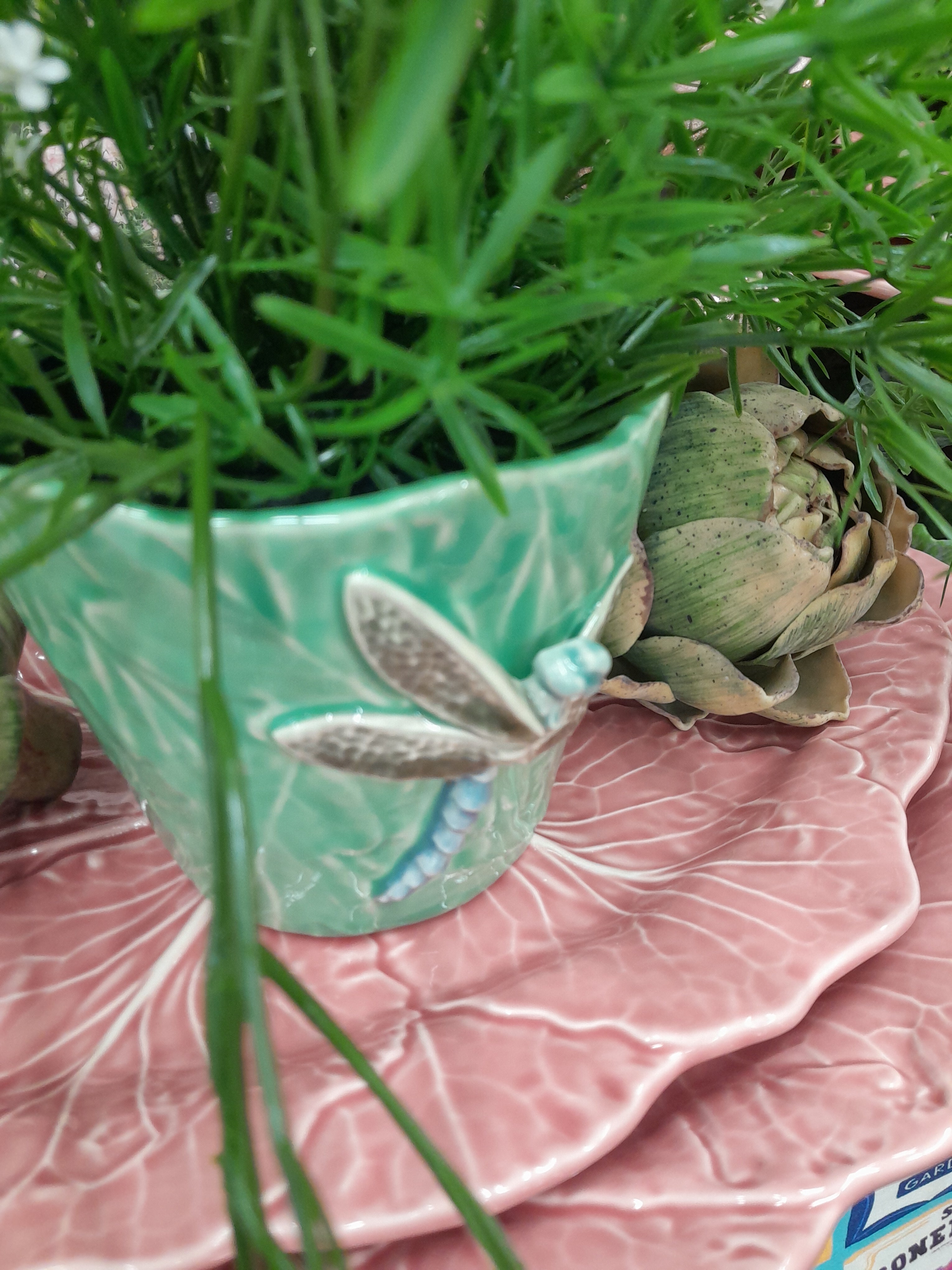 Bordallo Pinheiro Dragonfly Pot