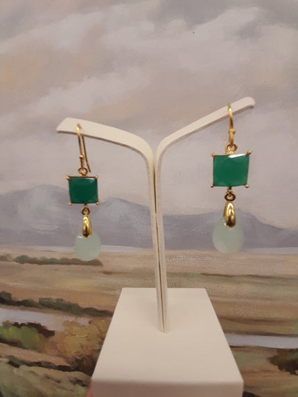 Two Tier Drop Earrings