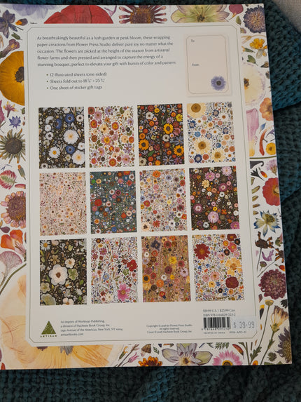 Beautiful Blooms Wrapping Paper Book | Flower Press Studio