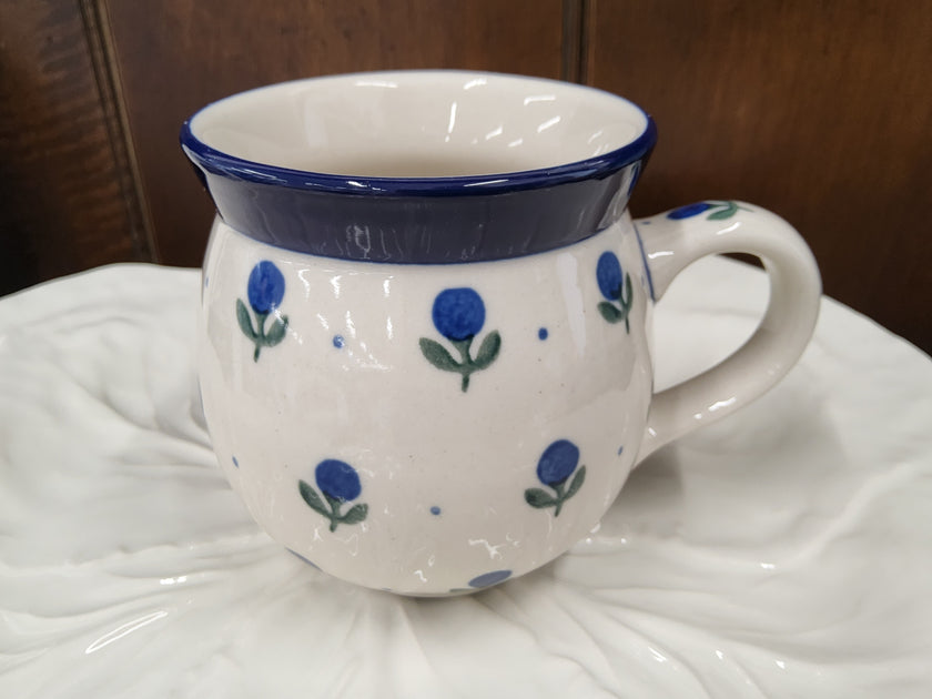 Polish Ceramics Blueberry Mug - Large Rounded