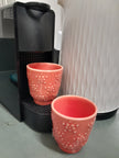 Bordallo Pinheiro Flora Coffee Cup - Salmon
