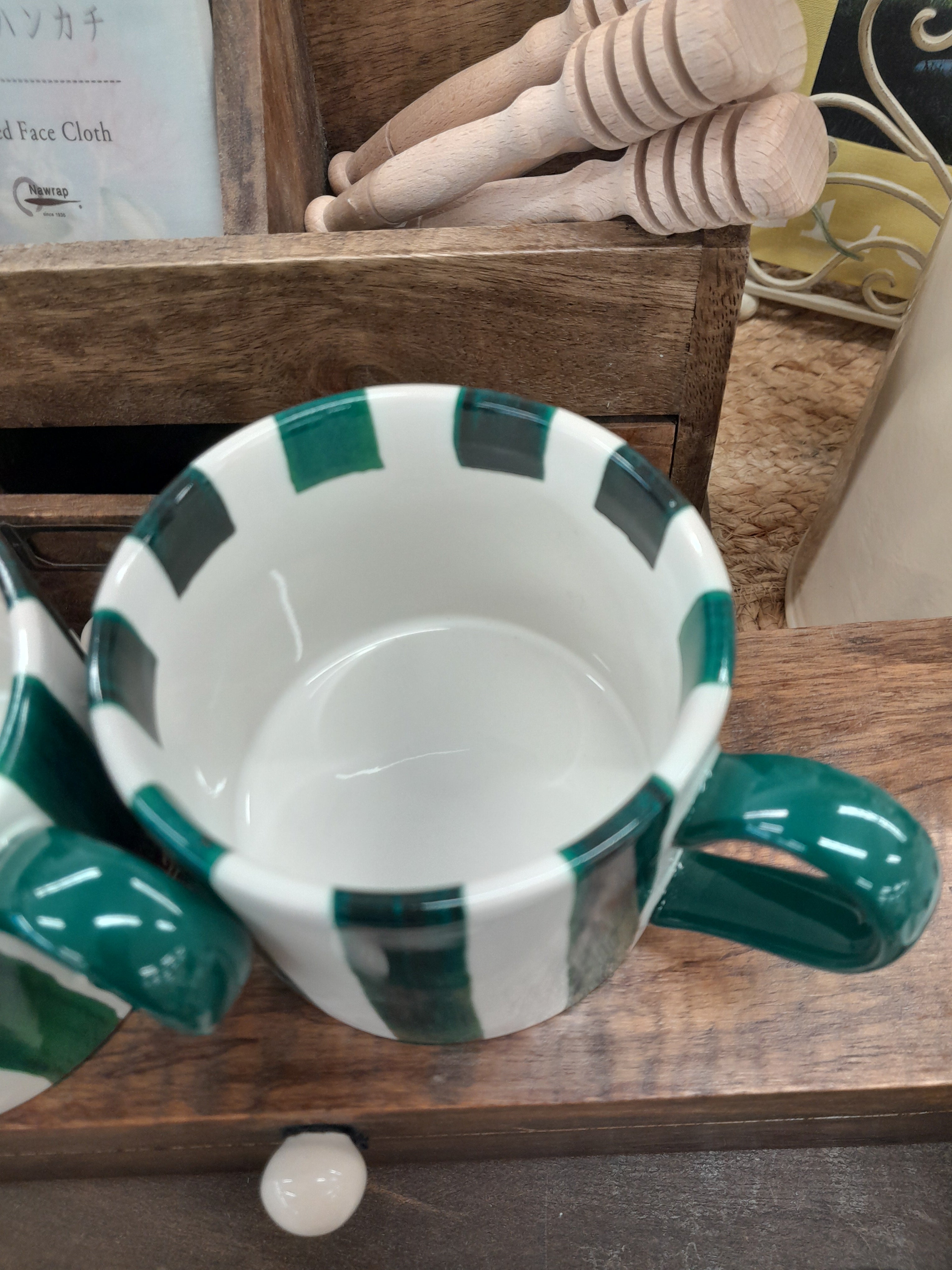 Bia Stripes Mug Green