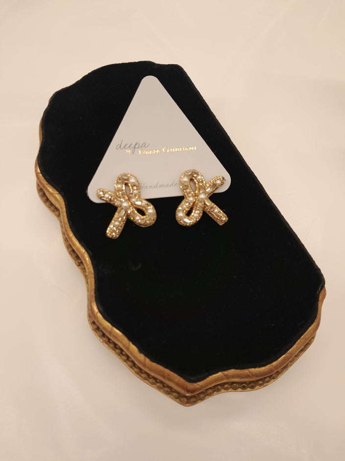 Deepa Gurnani Bow Earrings
