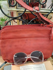 Red Leather Cross Body Bag