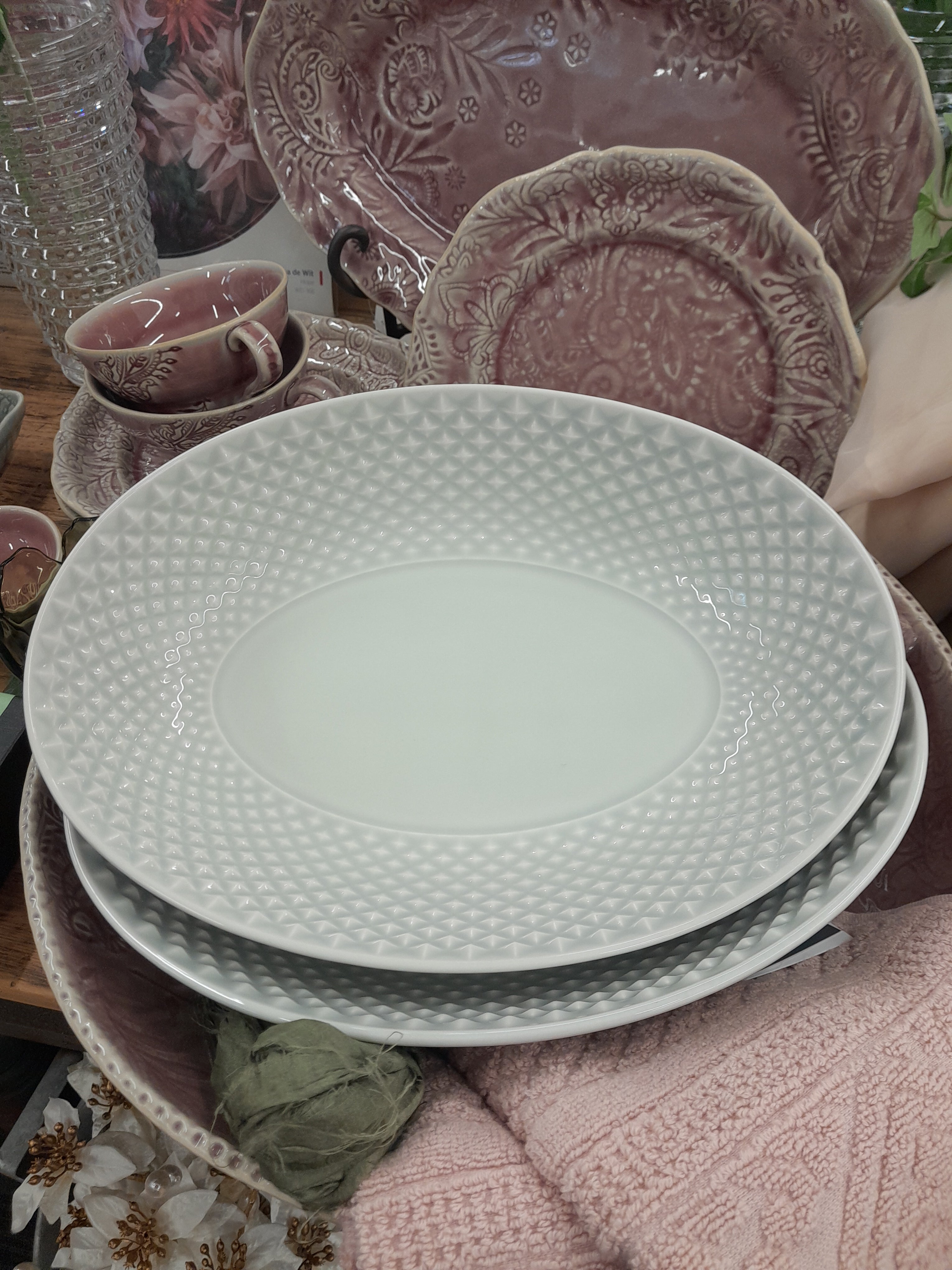 Bicos  Grey Platter 29cm-Bordallo