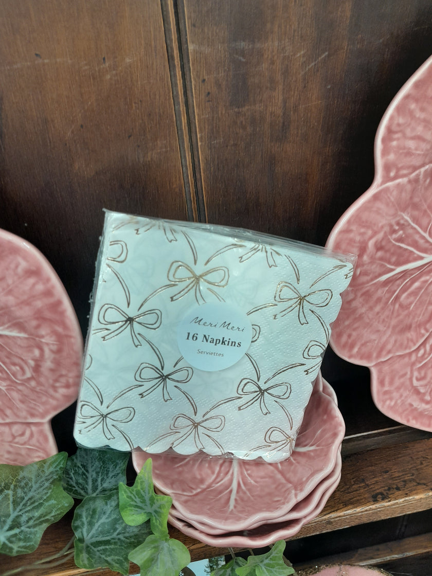Gold Bow Small Napkins