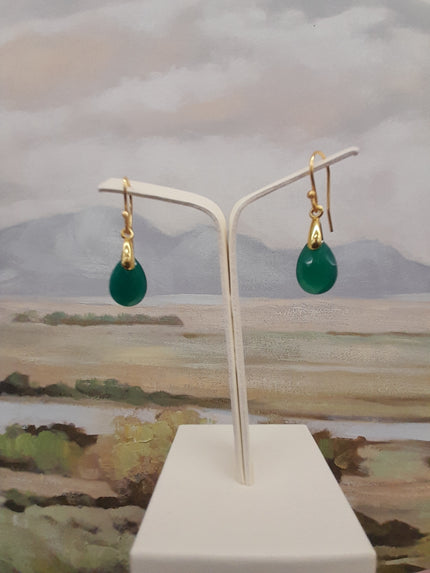 Semi Precious Stone Drop Earrings
