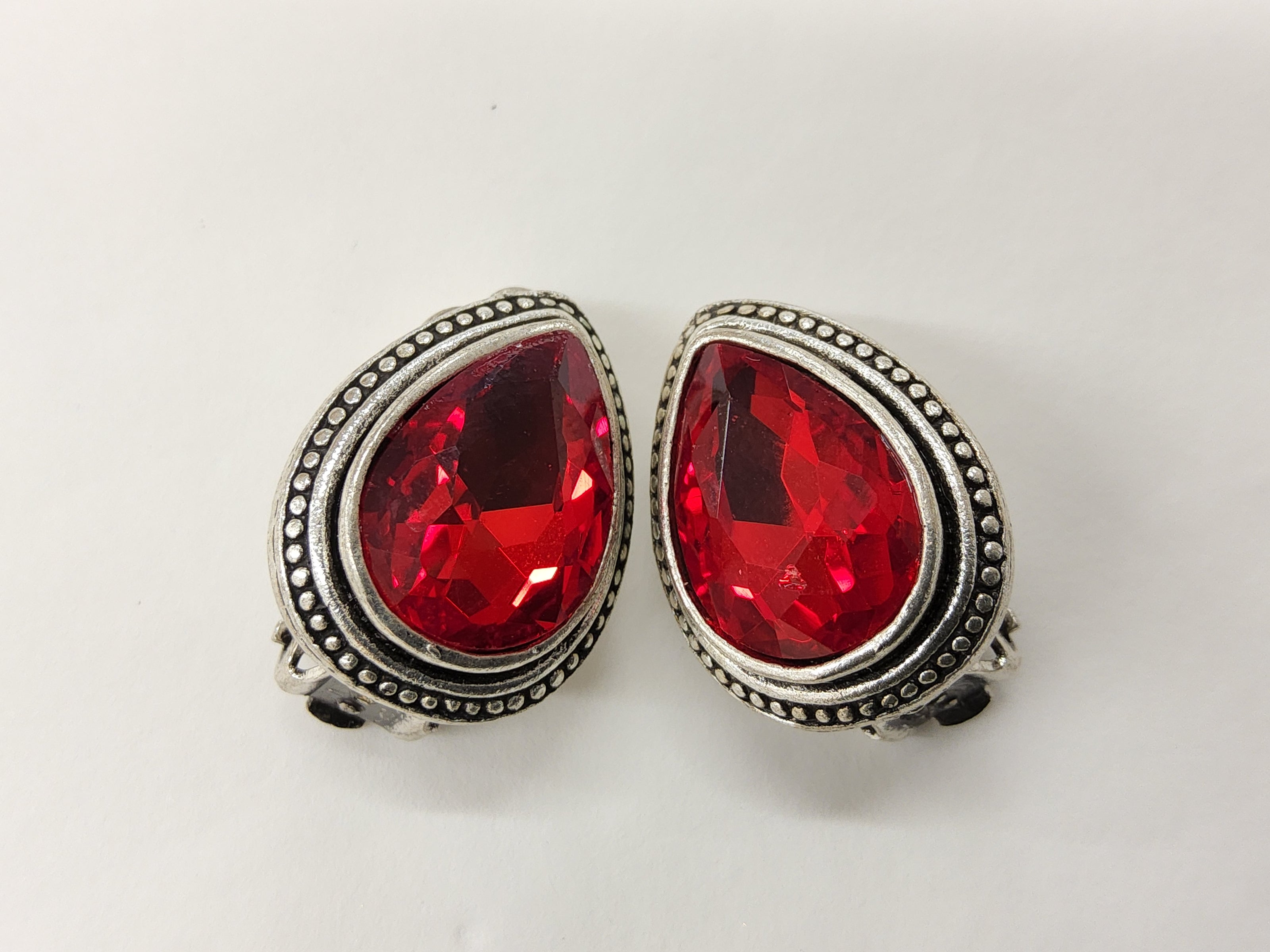 Violet Design Clip On Earrings