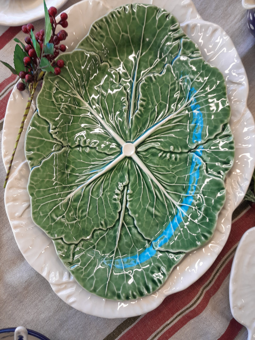 Bordallo Pinheiro Cabbage Oval Platter (37.5cm)