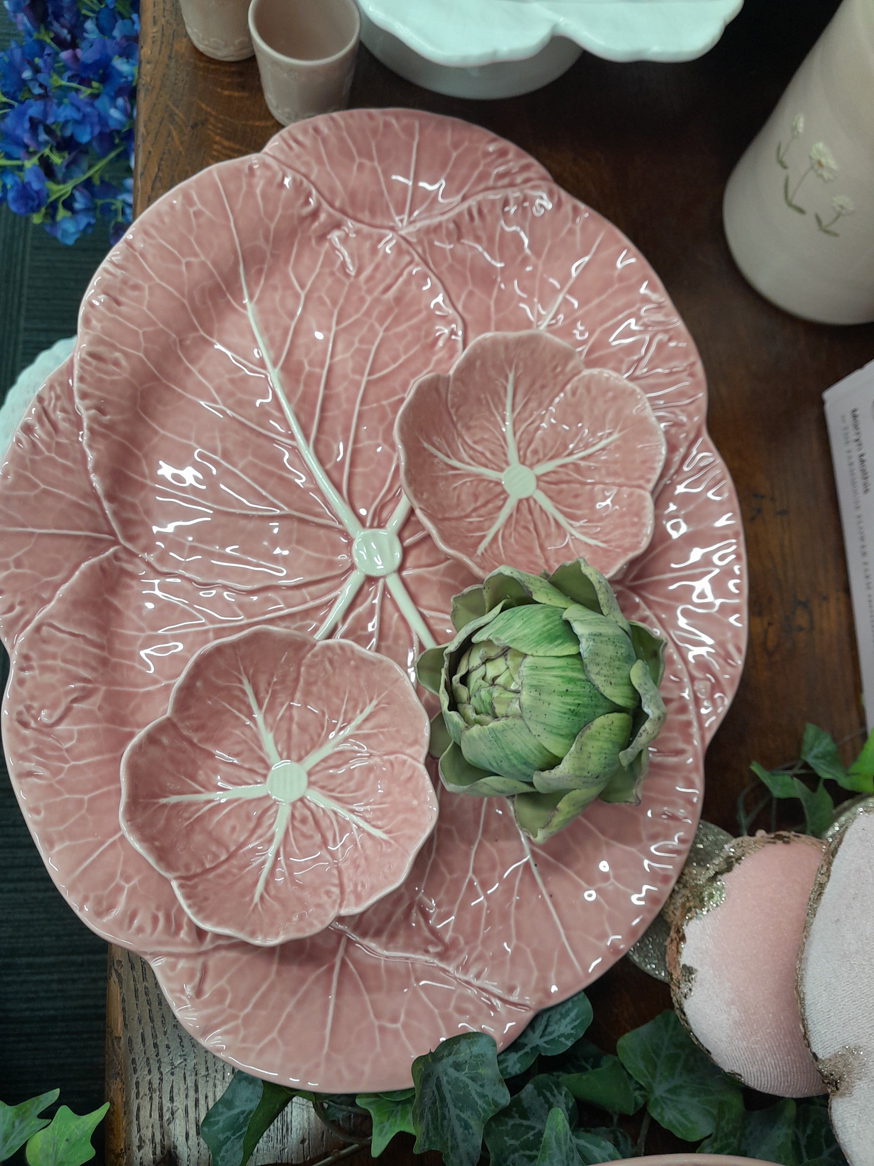Cabbage Rose Oval Platter 43cm-Bordallo