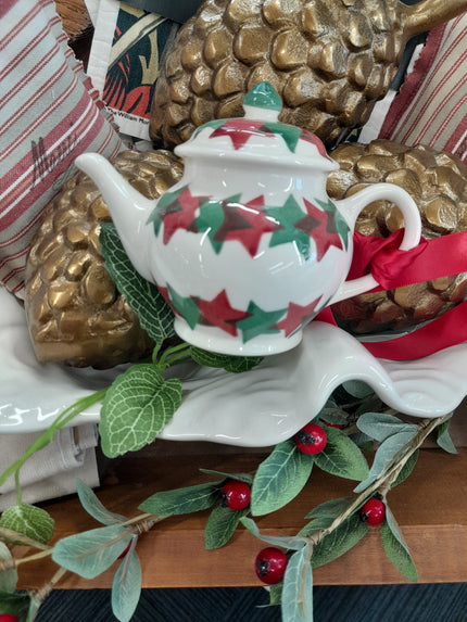 Emma Bridgewater Christmas Stars Tiny Teapot Decoration