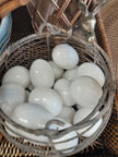 Solid White Marble Egg