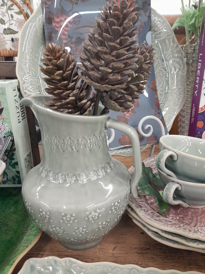Bordallo Pinheiro Flora Grey Pitcher